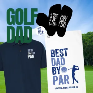 Best DAD BY PAR Bundle - Shirt, Towel, Socks, Hat Clip Golf Marker