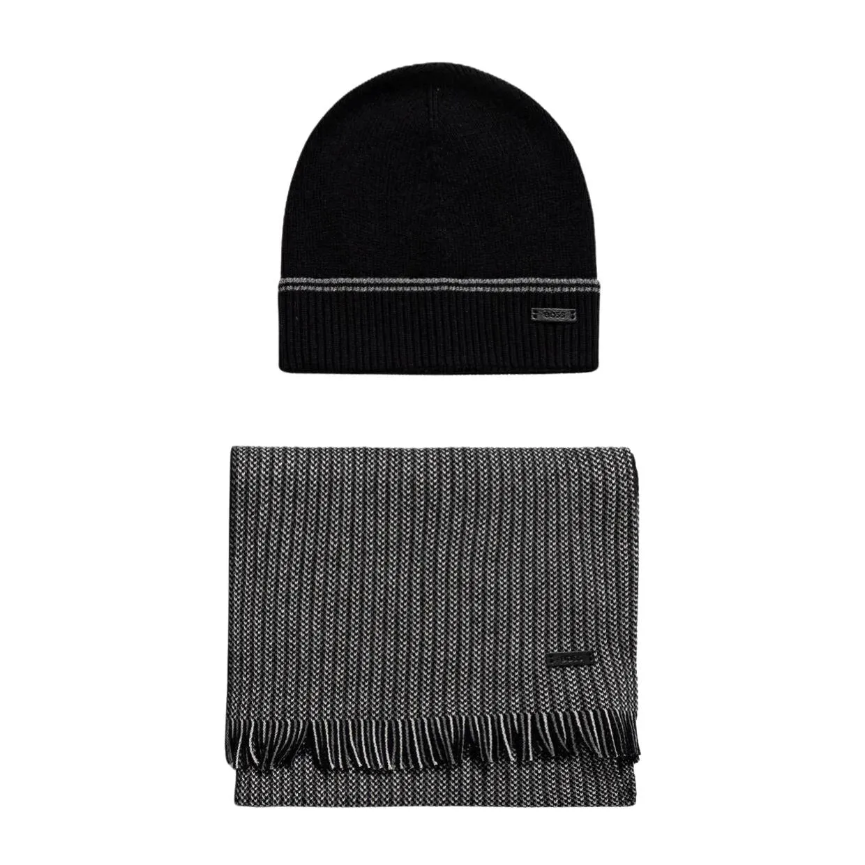 BOSS Ernesto Black Scarf & Hat Set