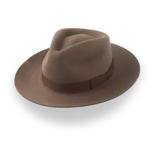 Brown Wide Brim Fedora in Classic Mens Style | The Pathfinder