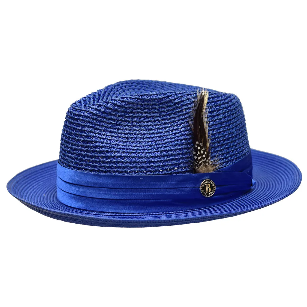 Bruno Capelo Julian Pinch Front Straw Fedora