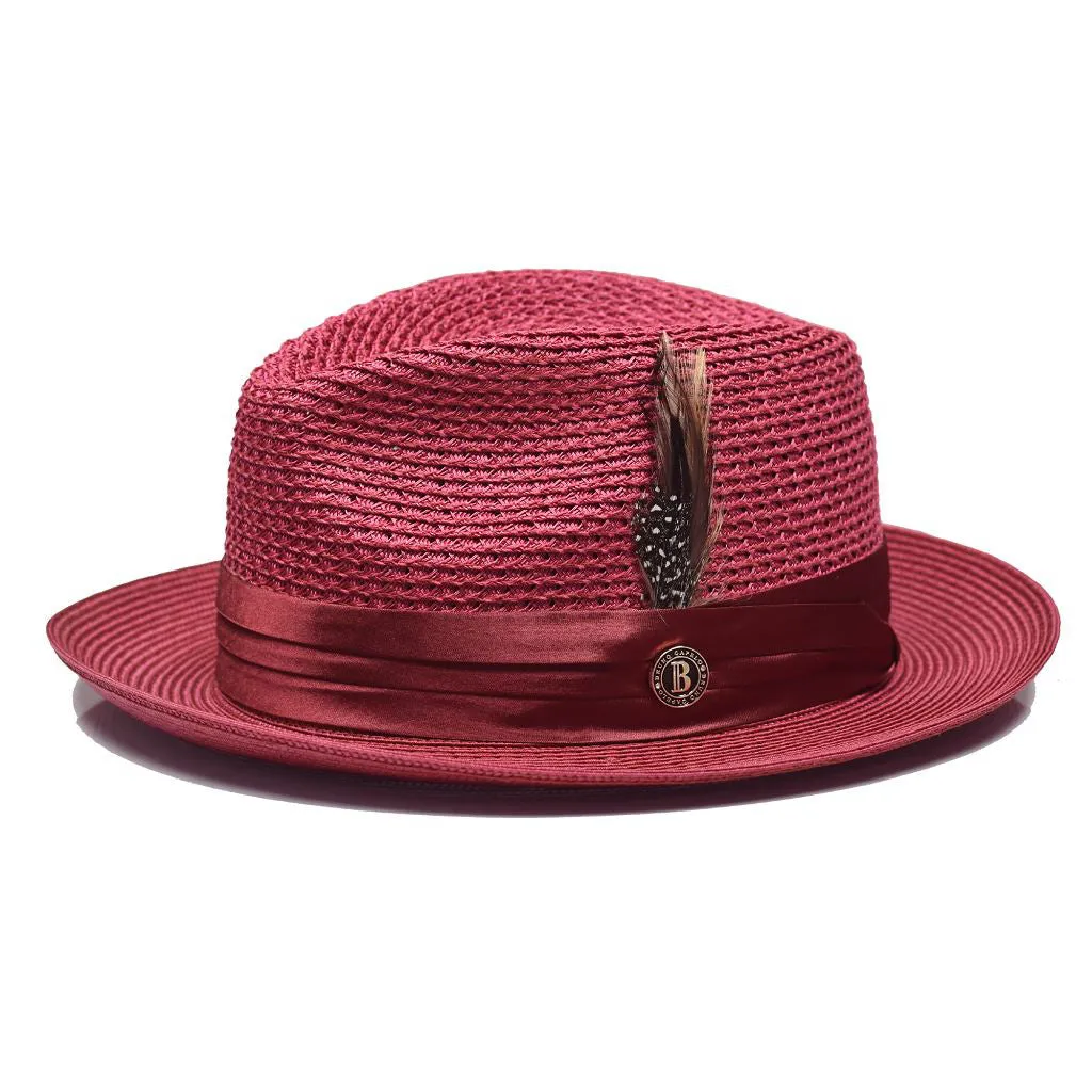 Bruno Capelo Julian Pinch Front Straw Fedora