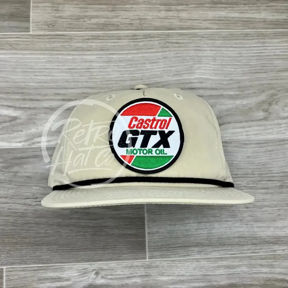 Castrol GTX Motor Oil Patch on Retro Rope Hat