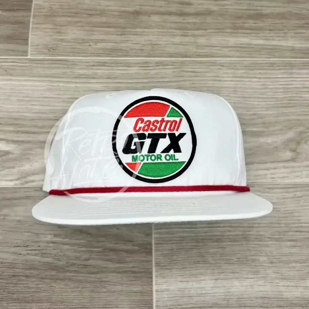 Castrol GTX Motor Oil Patch on Retro Rope Hat