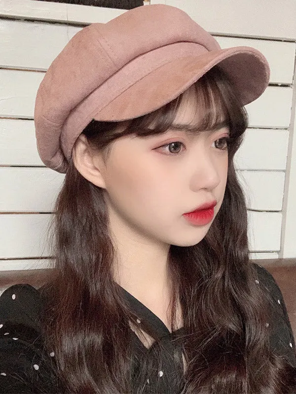 Casual Suede 9 Colors Beret Hat