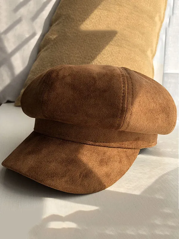 Casual Suede 9 Colors Beret Hat