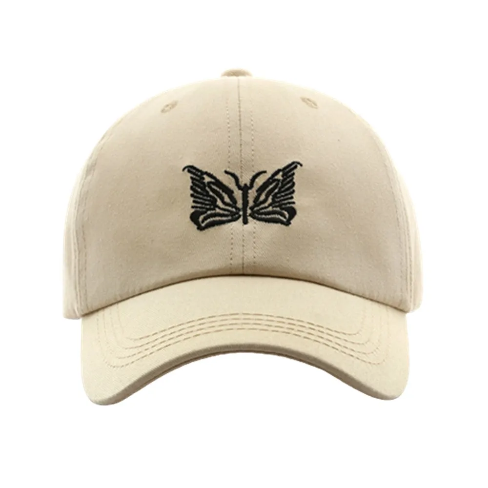 Cotton Butterfly Embroidery Hat Basic Trucker Dad Baseball Cap YZ10118