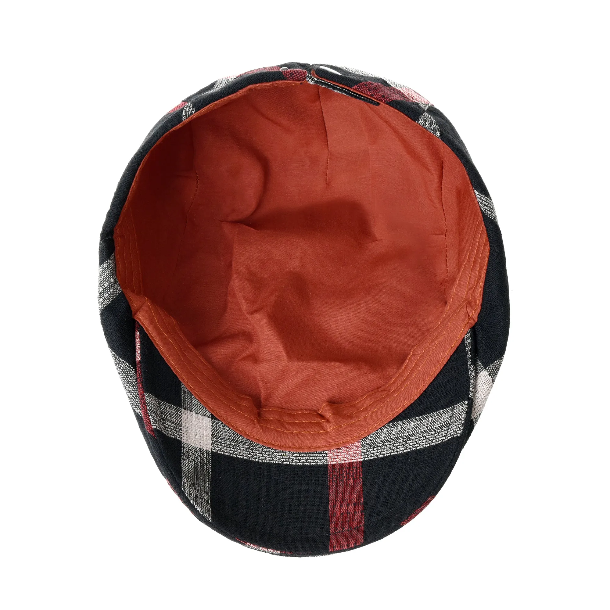 Cotton Plaid Newsboy Flat Cap Ivy Cabbie Gatsby Hat YZ30099