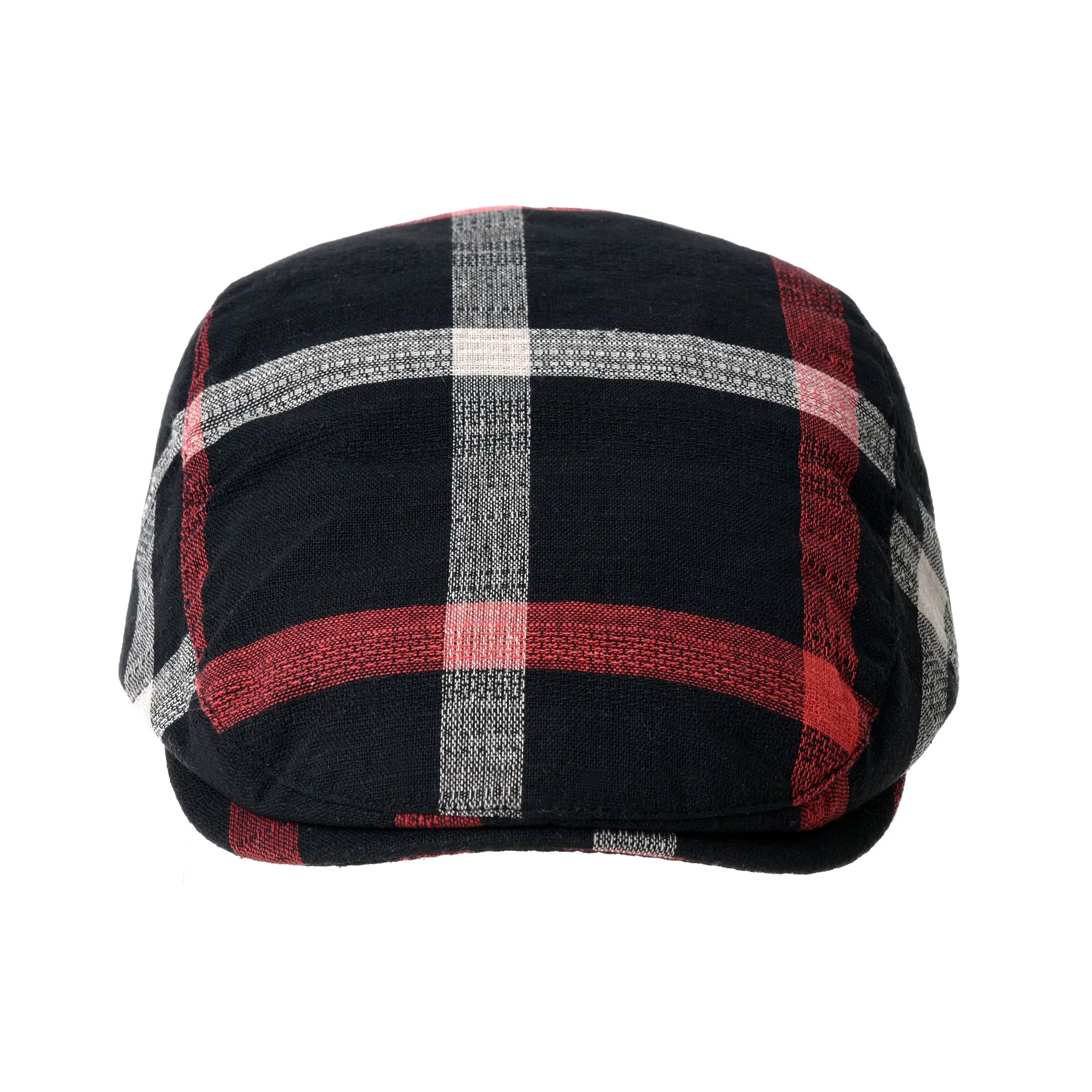 Cotton Plaid Newsboy Flat Cap Ivy Cabbie Gatsby Hat YZ30099