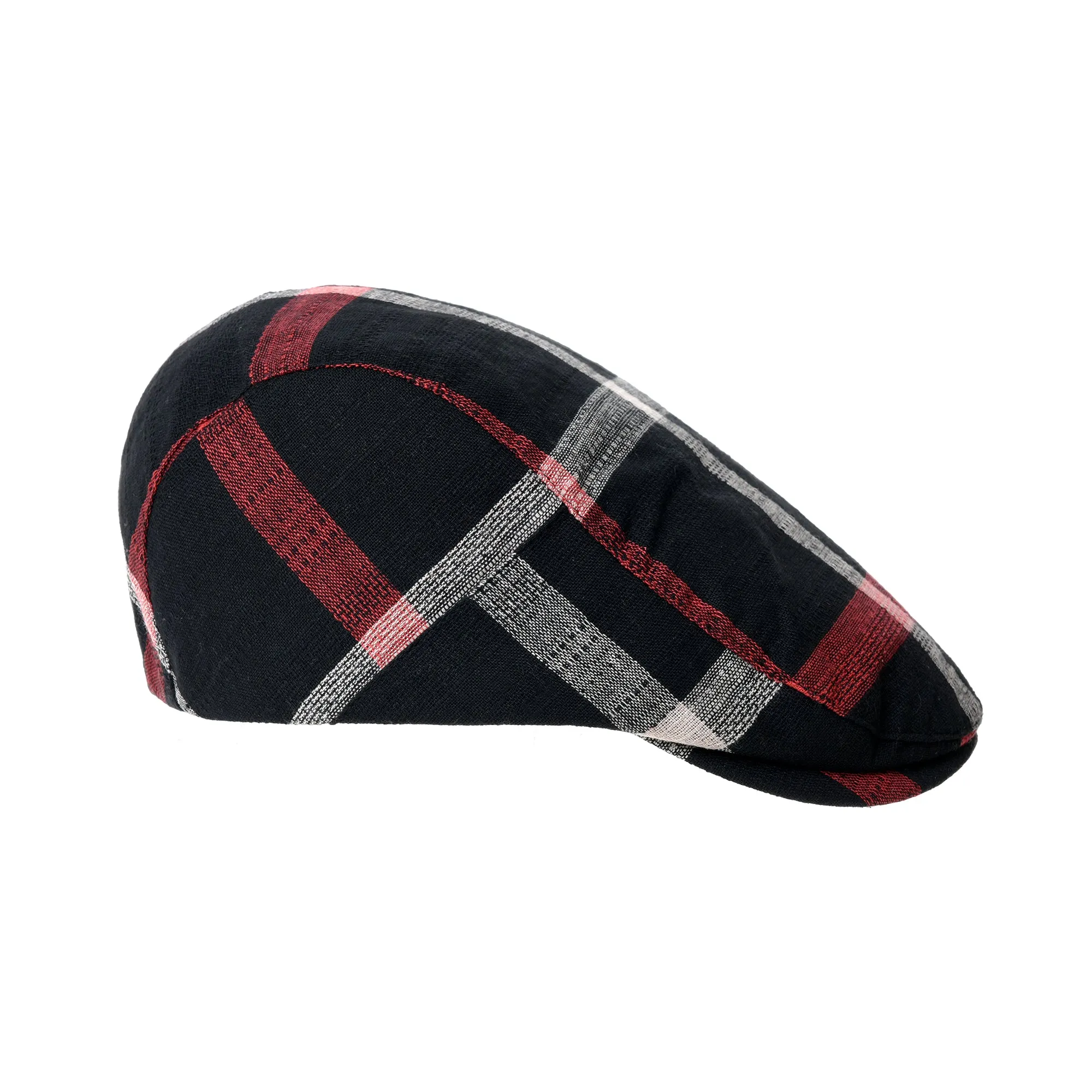 Cotton Plaid Newsboy Flat Cap Ivy Cabbie Gatsby Hat YZ30099