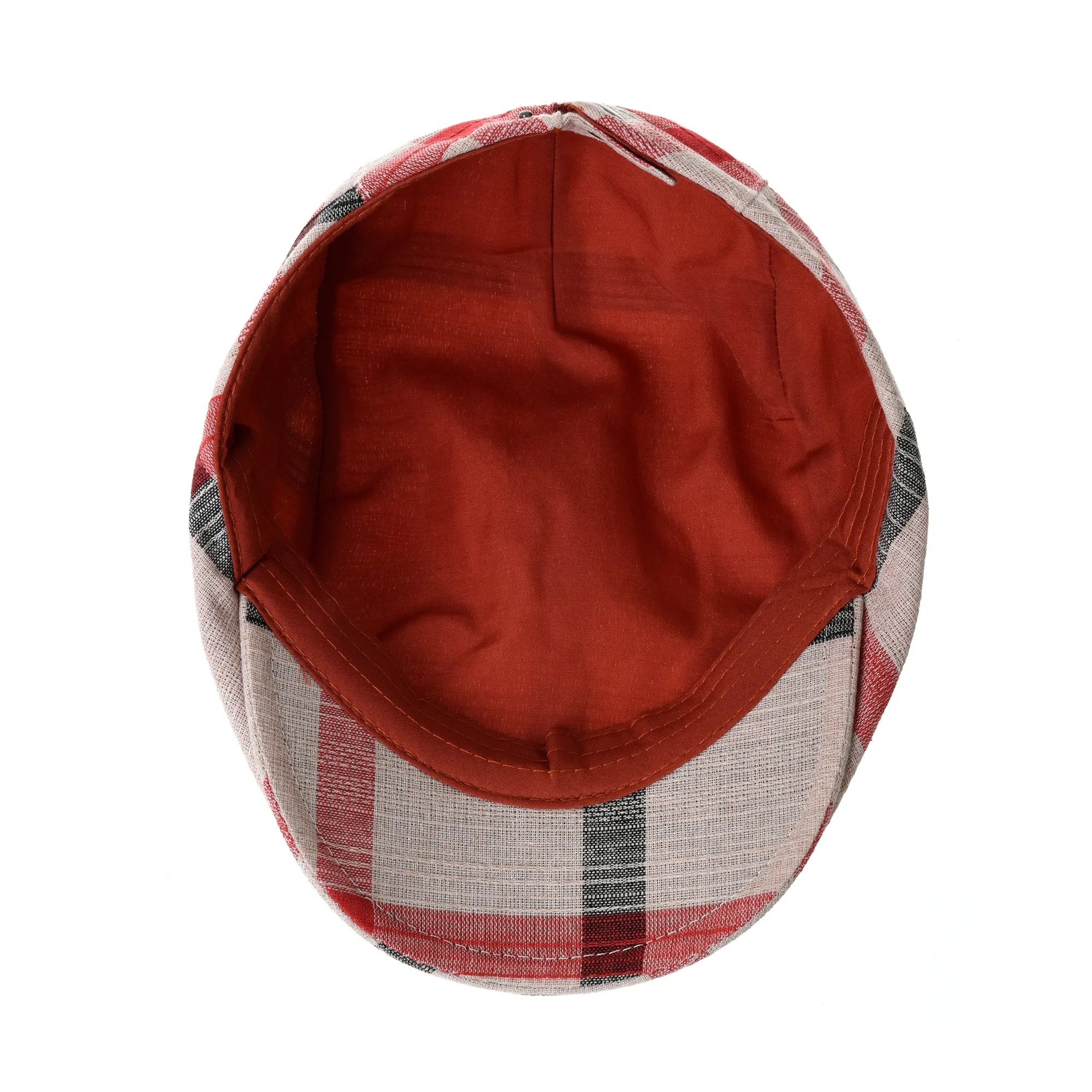 Cotton Plaid Newsboy Flat Cap Ivy Cabbie Gatsby Hat YZ30099