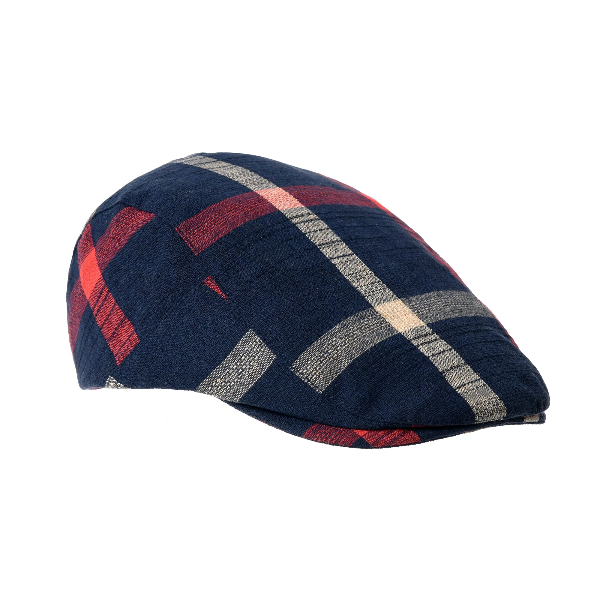 Cotton Plaid Newsboy Flat Cap Ivy Cabbie Gatsby Hat YZ30099