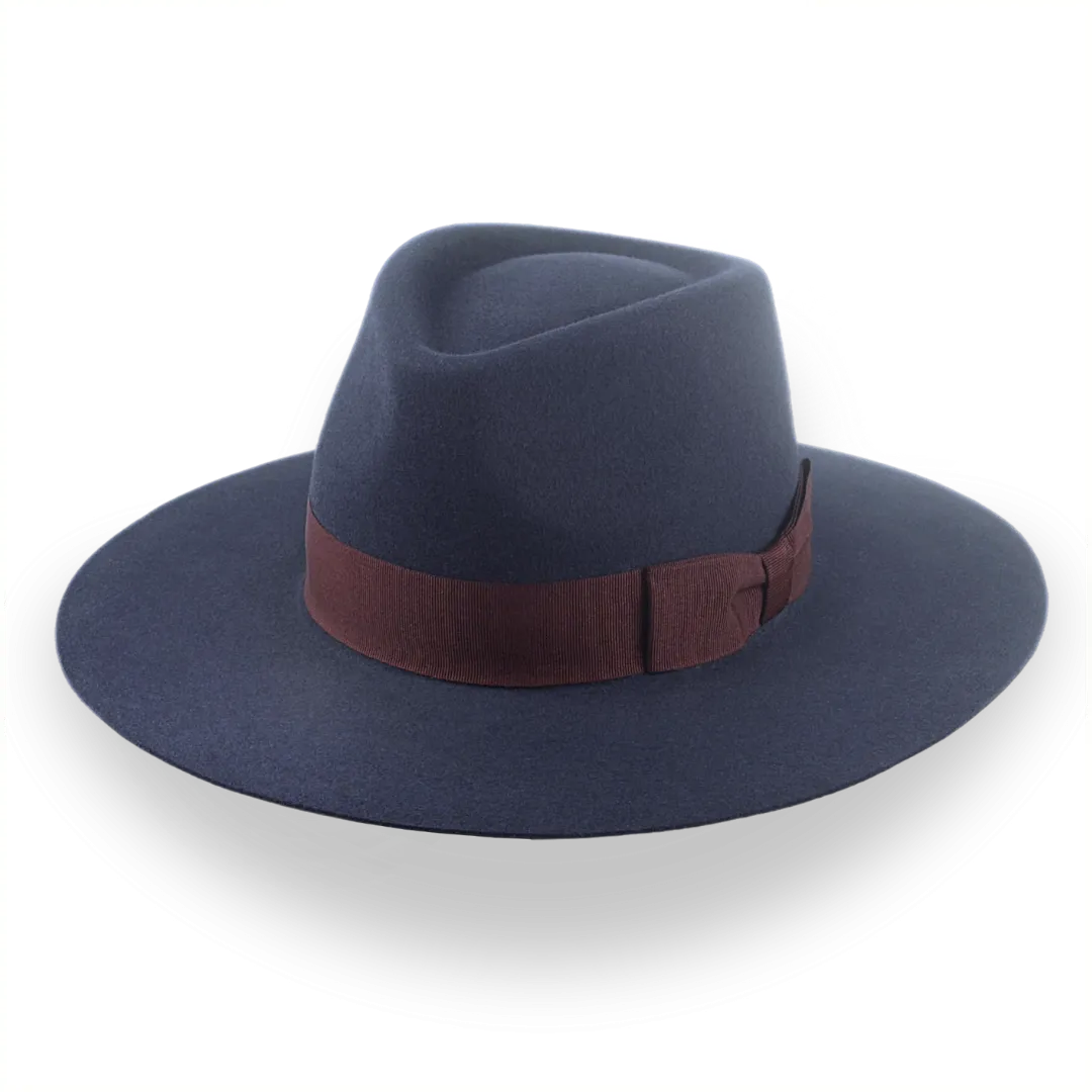 Dark Grey Wide Brim Fedora Hat | The Atlantis