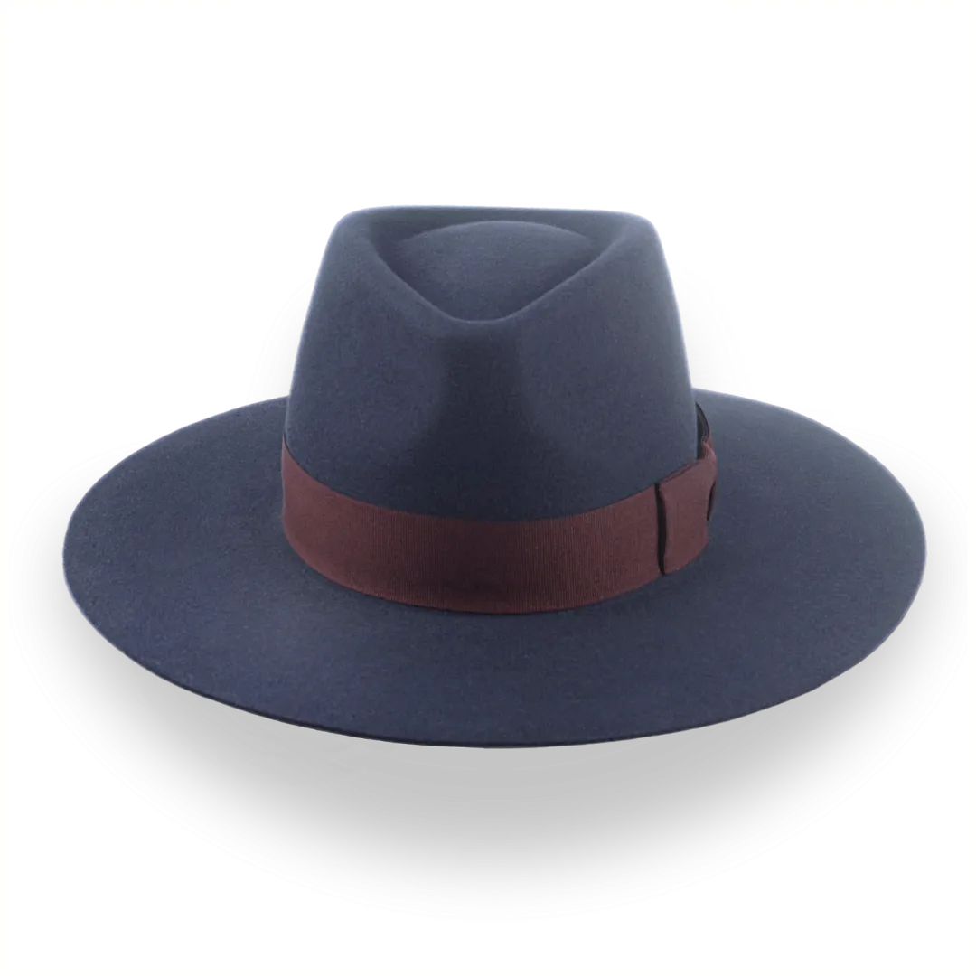 Dark Grey Wide Brim Fedora Hat | The Atlantis