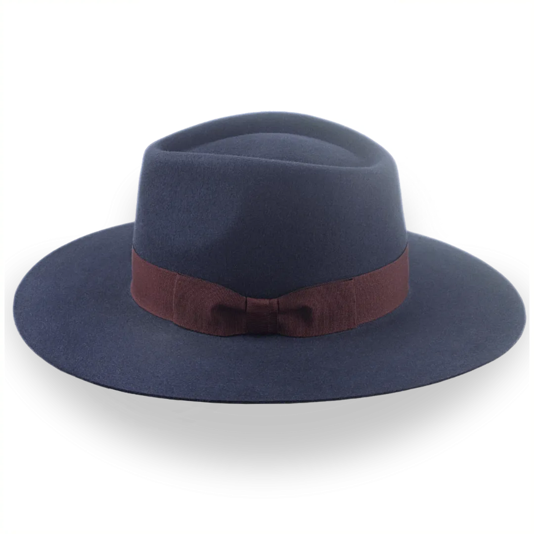 Dark Grey Wide Brim Fedora Hat | The Atlantis