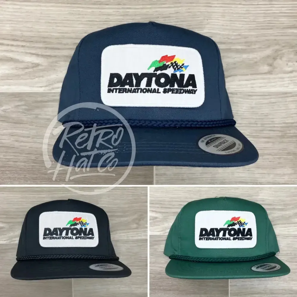 Daytona Speedway Patch on Classic Rope Hat