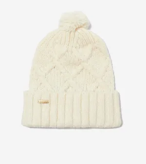 Diamond Cable Pom Hat