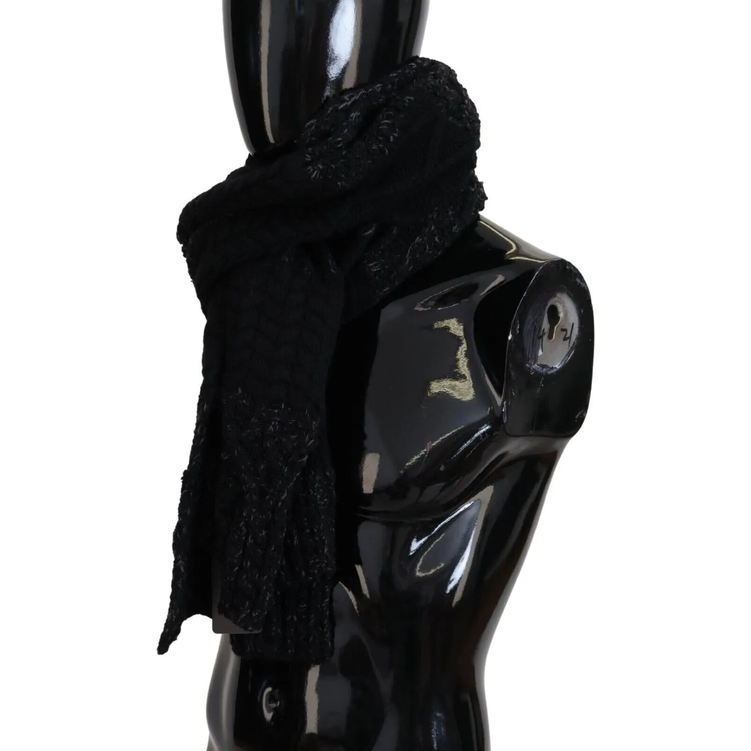 Dolce & Gabbana Elite Black Wool Blend Men's Scarf