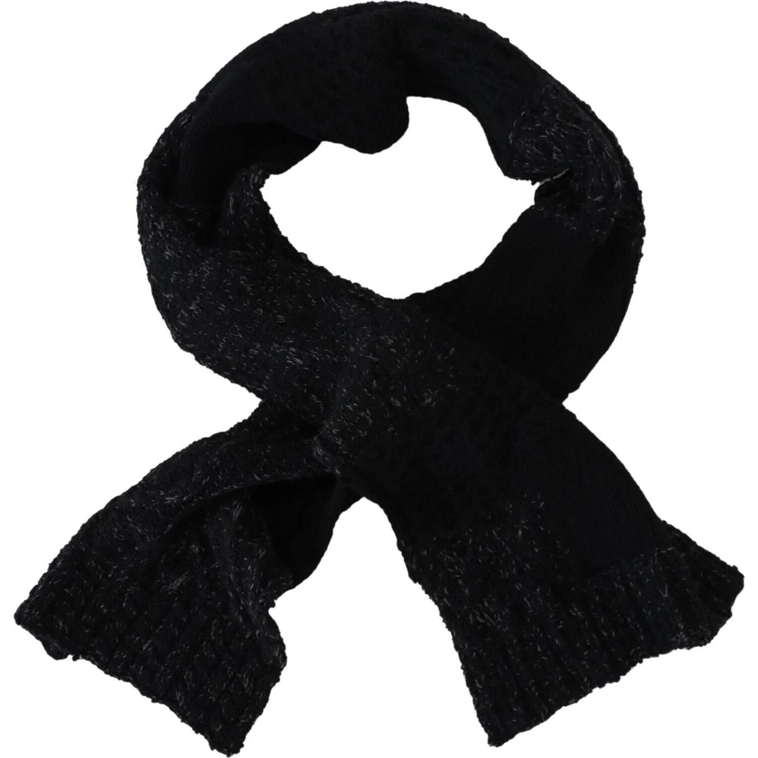 Dolce & Gabbana Elite Black Wool Blend Men's Scarf