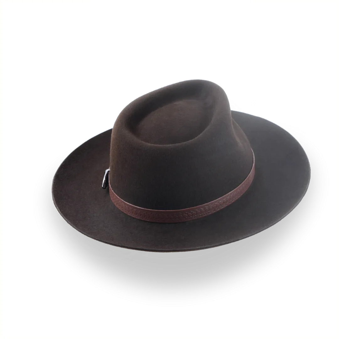 Exclusive Crown Outback Fedora Hat in Premium Fur Felt | The Magnet