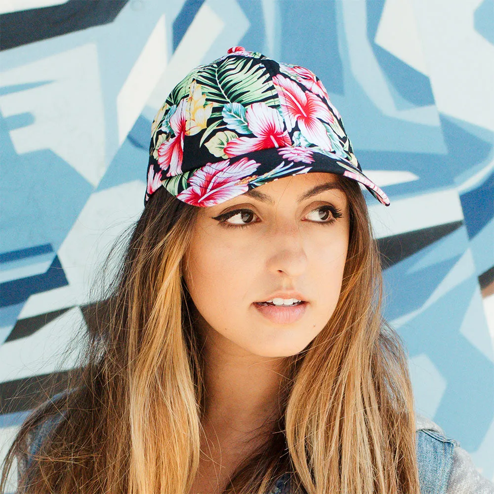 Floral Unstructured Baseball Cap