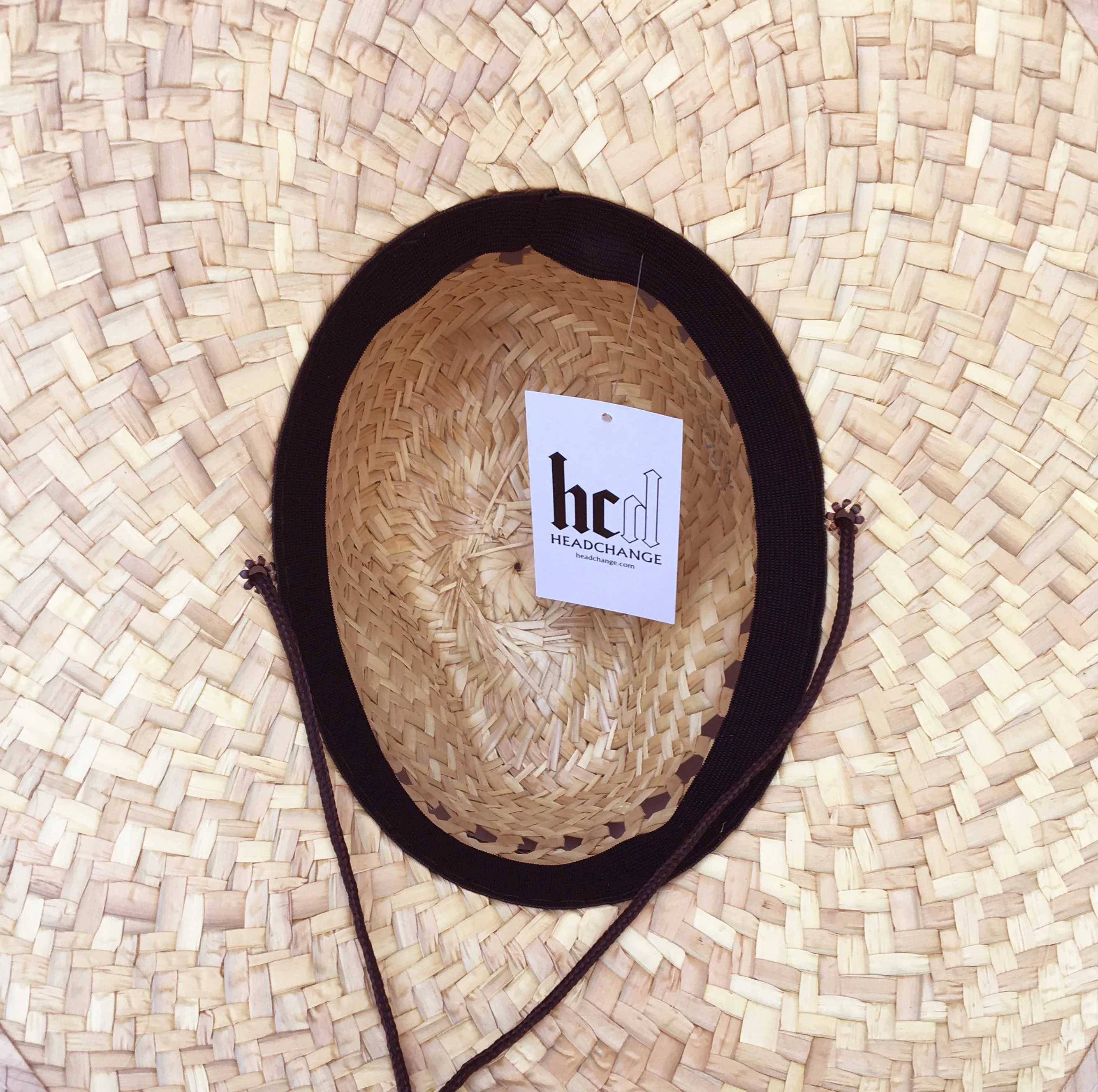 Headchange Straw Lifeguard Hat Gambler Crown 5" Brim Mexican Palm