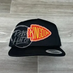 Kansas City Chiefs Kingdom Patch on Black Classic Rope Hat