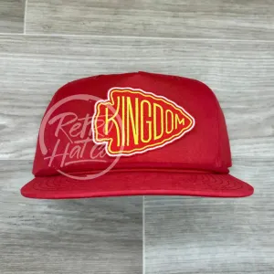 Kansas City Chiefs Kingdom Patch on Solid Red Retro Rope Hat