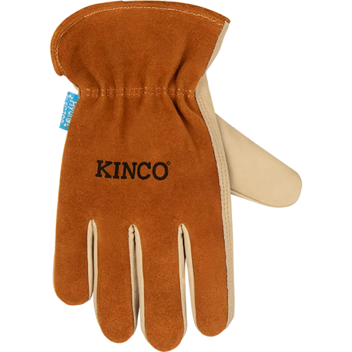 Kinco 355P HydroFlector Russet Premium aquaHIDE Water-Resistant Easy-On Cuff  Keystone Thumb Glove (One Dozen)