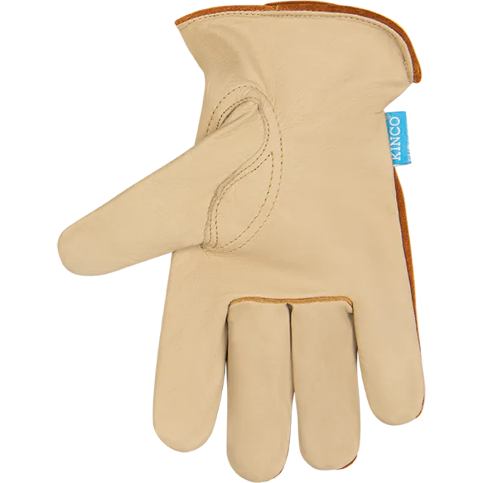 Kinco 355P HydroFlector Russet Premium aquaHIDE Water-Resistant Easy-On Cuff  Keystone Thumb Glove (One Dozen)