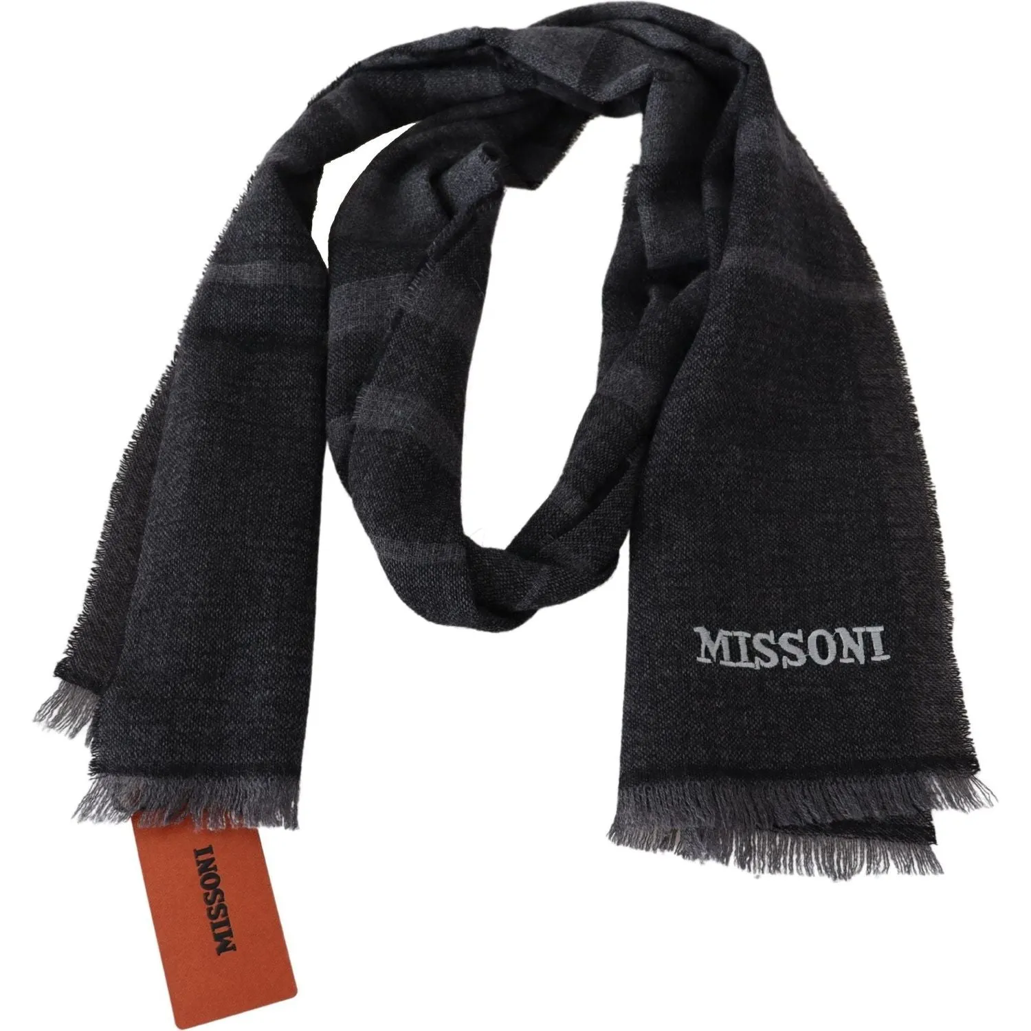 Missoni Elegant Wool Scarf with Signature Stripes