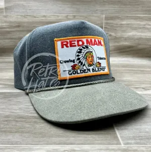 Red Man Golden on Retro Two-Tone Rope Hat