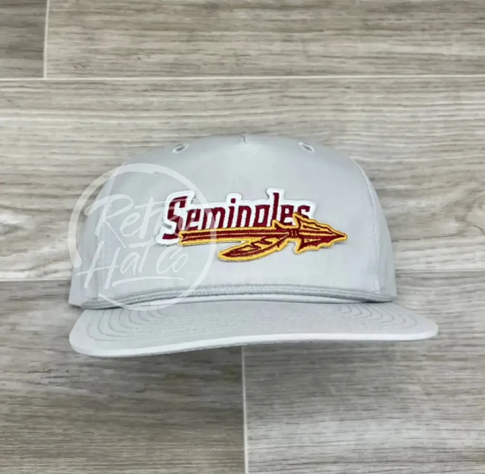 Retro Florida State / FSU Seminoles Patch on Solid Retro Rope Hat