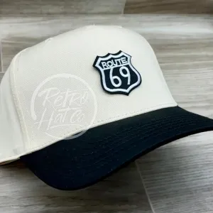 Route 69 Patch on Natural/Black Retro Hat