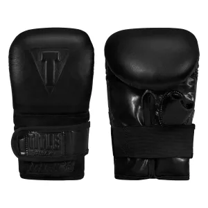 TITLE Black Old School Leather Pro Bag Gloves