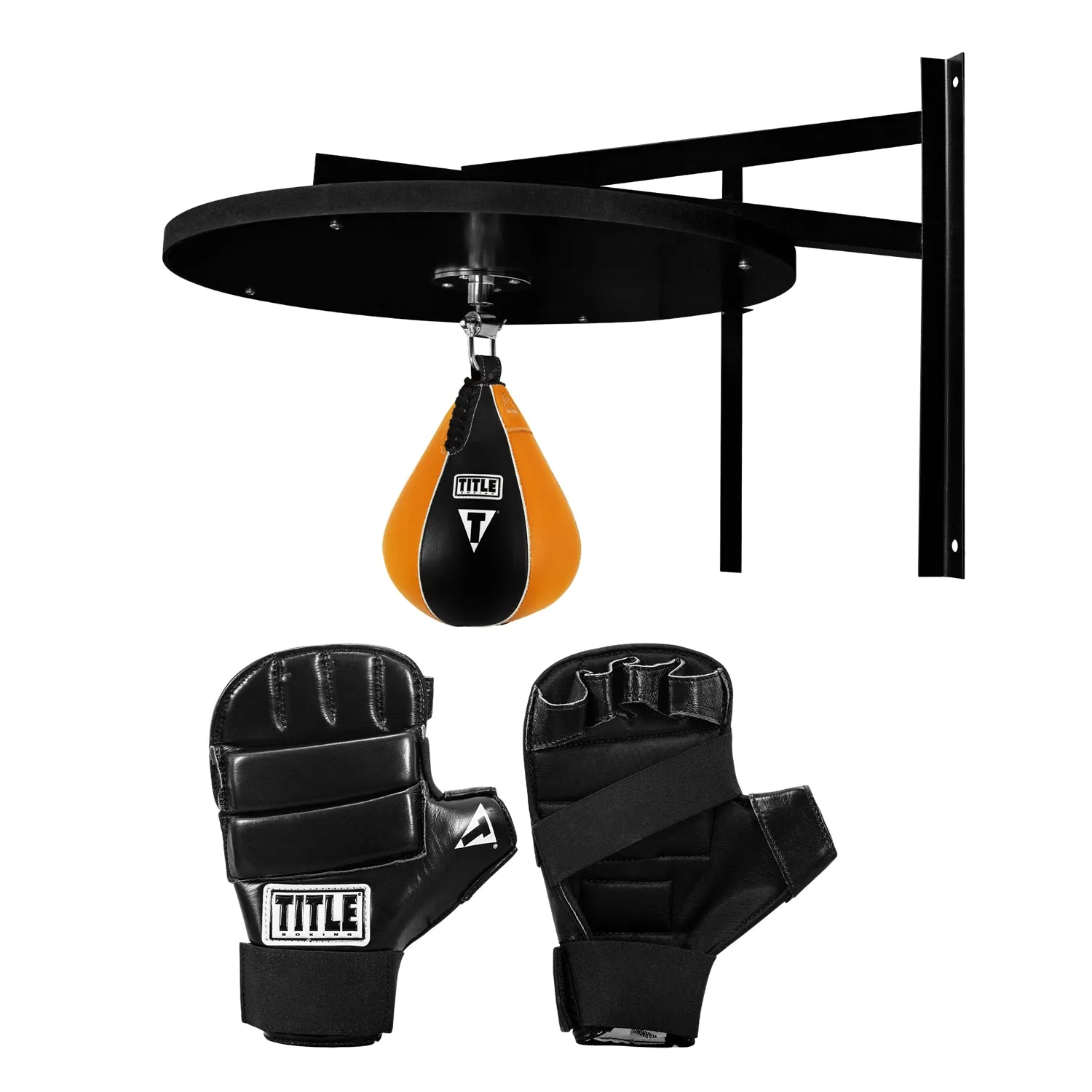 TITLE Boxing Speed Bag Platform & Gloves Bundle