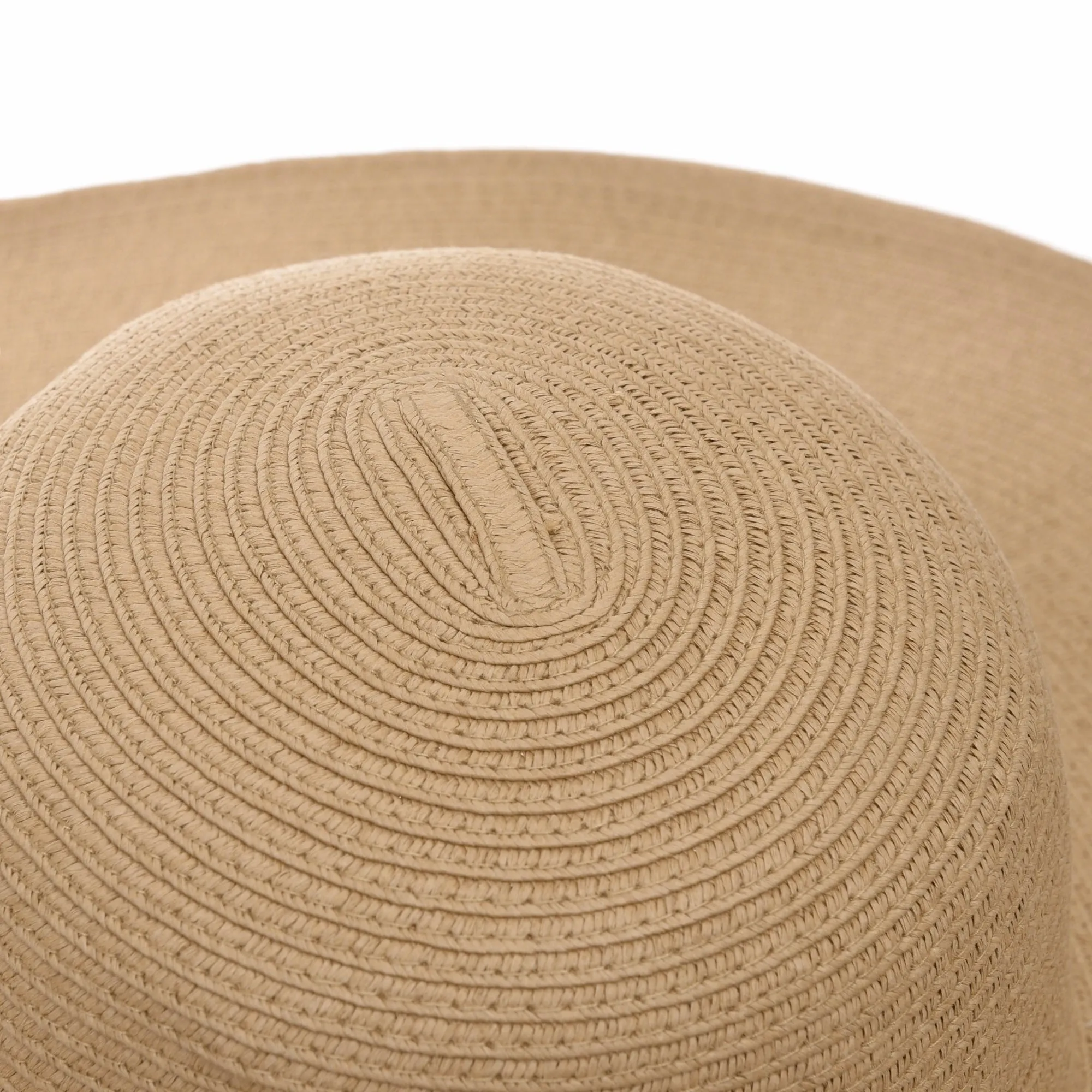 Wide Brim Floppy Summer Beach Sun Hat Paper Straw Tassel Dome For Women KR9973