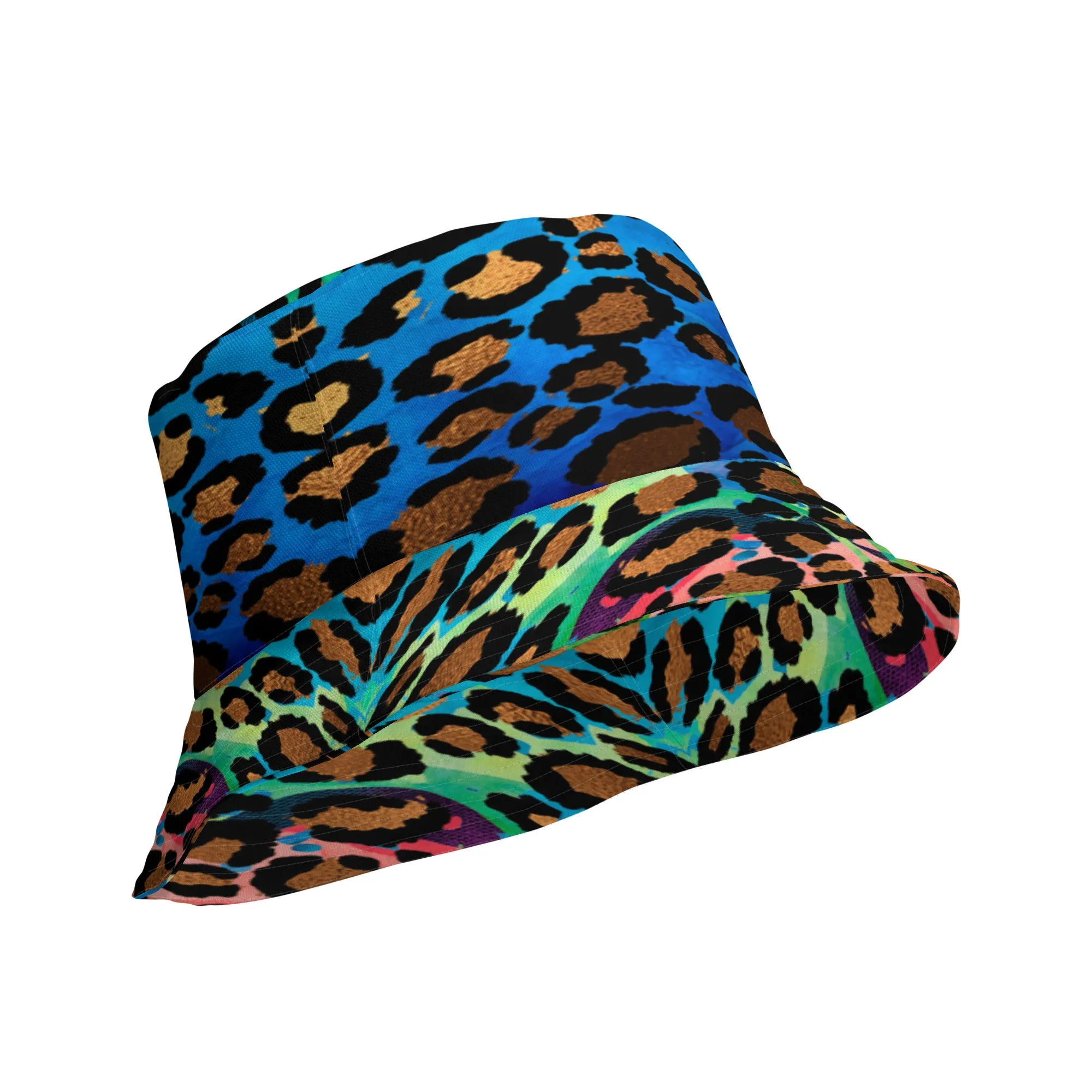 Wild Style Jungle Colorful Animal Print Bucket Hat, lioness-love